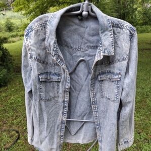 Large denim jacket